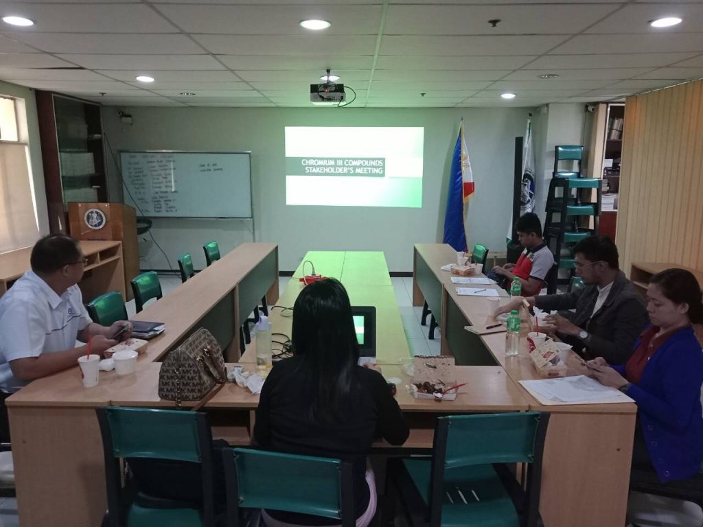 Chromium III Stakeholder’s Meeting June 14, 2018. The Pollution Control Association of the Phils., Inc. (PCAPI) – National hosted the Stakeholder’s Meeting on Chromium III last June 14, 2018 at the PCAPI Office, Mandaluyong City.