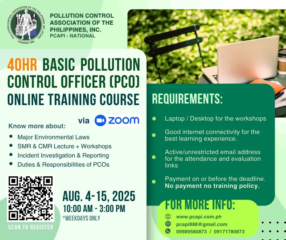 40 HOURS BASIC POLLUTION CONTROL OFFICERS ONLINE TRAINING COURSE (AUGUST 2025)