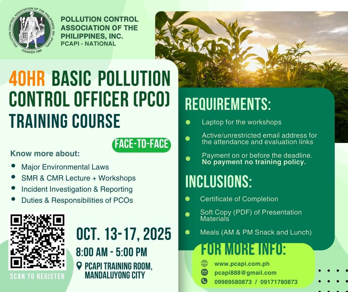 40 HOURS BASIC POLLUTION CONTROL OFFICERS TRAINING COURSE (OCTOBER 2025)