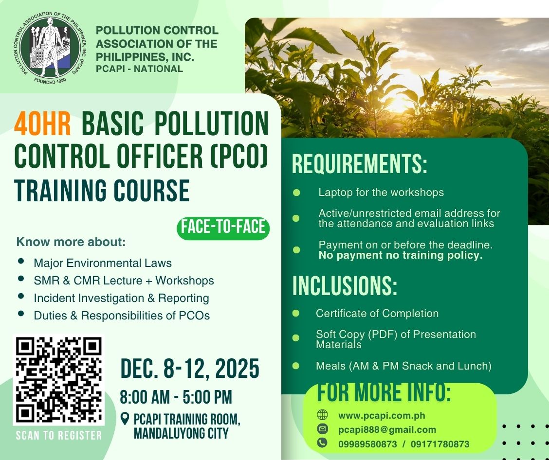 40 HOURS BASIC POLLUTION CONTROL OFFICERS TRAINING COURSE (DECEMBER 2025)