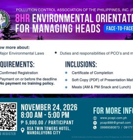 8 HOUR ENVIRONMENTAL ORIENTATION FOR MANAGING HEADS (NOVEMBER 24, 2026)