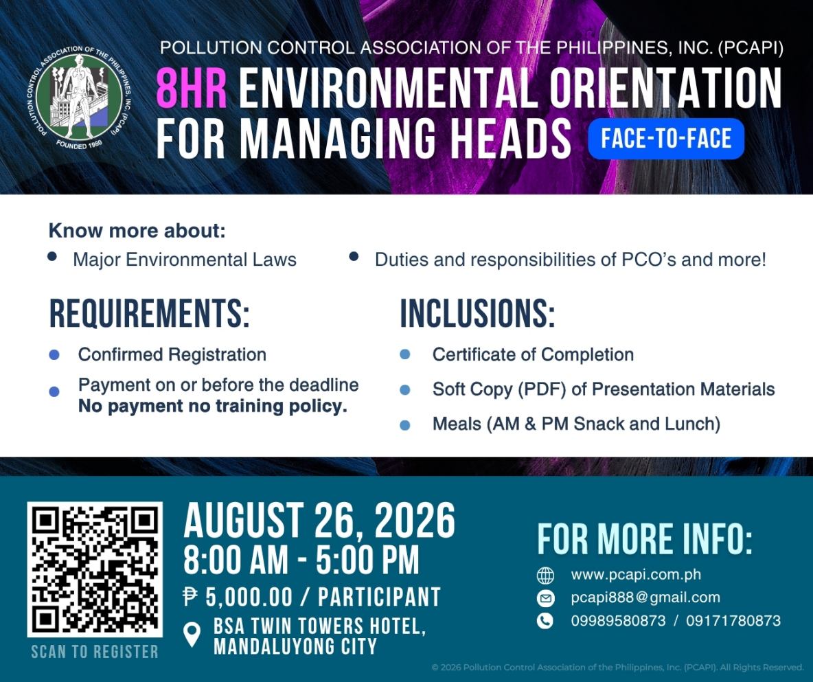 8 HOUR ENVIRONMENTAL ORIENTATION FOR MANAGING HEADS (AUGUST 26, 2026)